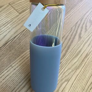 Anthropology Iridescent Glass Water Bottle NWT